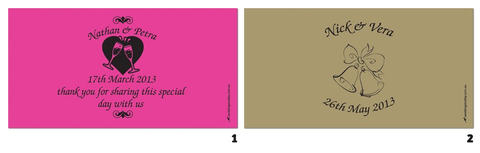 single colour wedding design 1 and 2